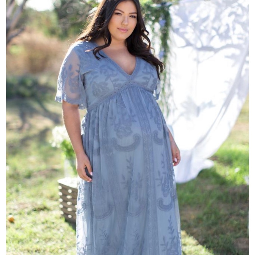 Pink Blush Maternity Blue Dress